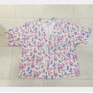 Vintage floral pajama top